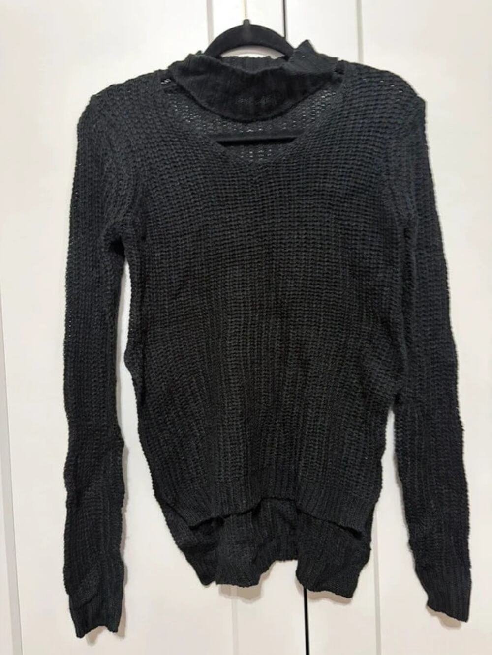 Fairy Grunge Gothic Cutout Knit Sweater Size XS
